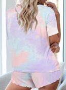 Tie Dye Pajamas Set Women Loungewear Sleepwear 2 Piece PJ Sets