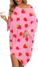 K Plus Size Nightgowns for Women Oversized Sleep Tshirts Dress Short Sleeves Sleepwear With Pocket Fit S-5XL